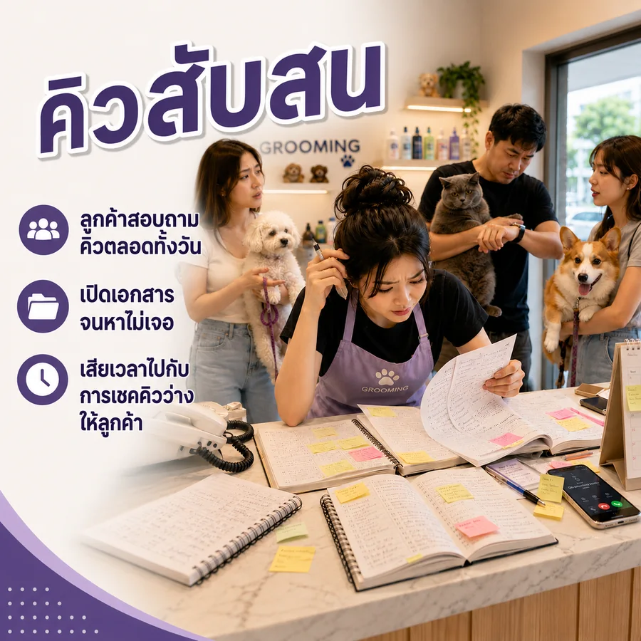 รับสายไม่ทัน ลูกค้าโทรเข้ามา พนักงานกำลังอาบน้อง ไม่มีใครรับสาย